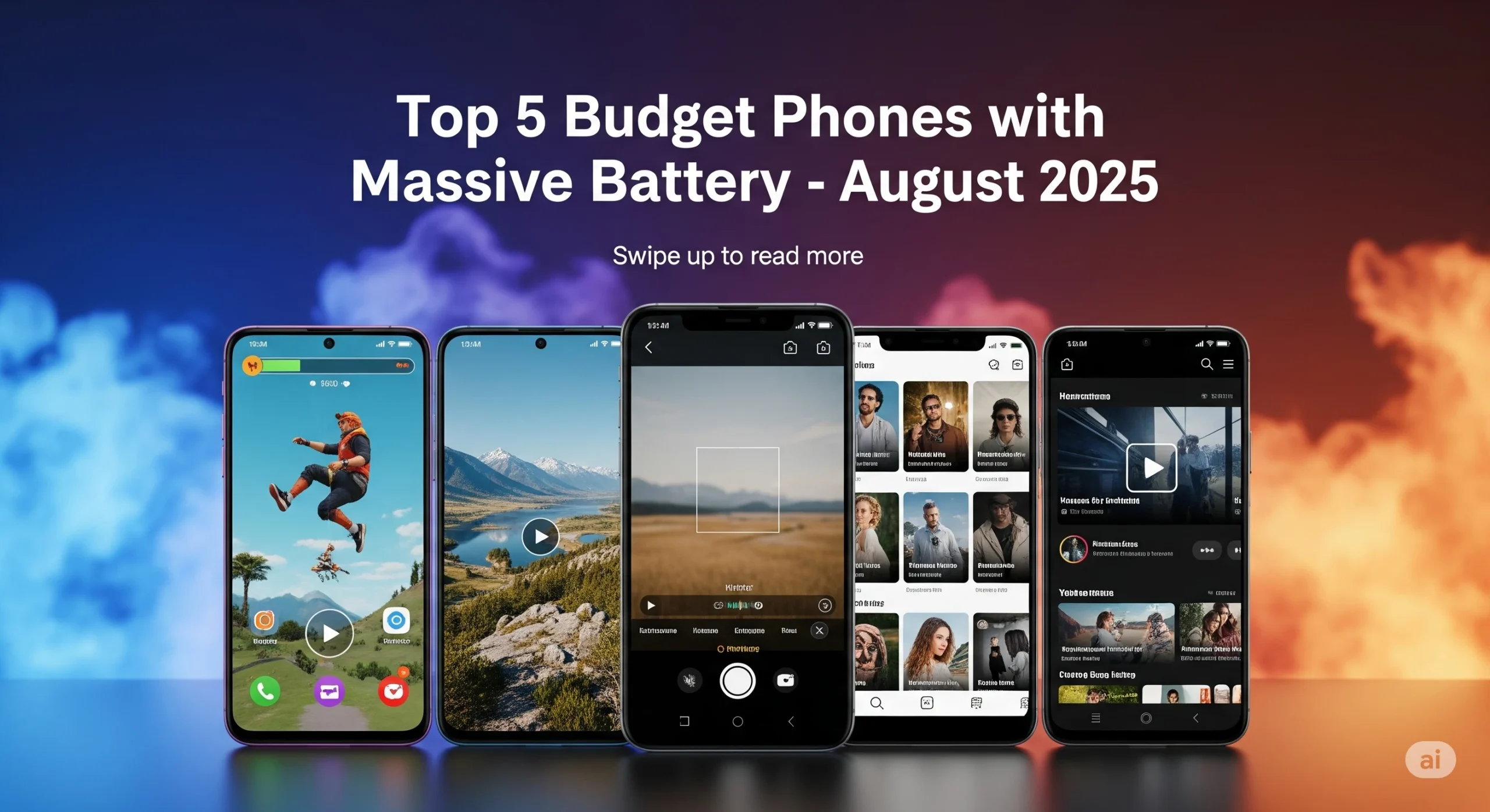 Top 5 Budget Phones with Massive Batteries Launching in August 2025